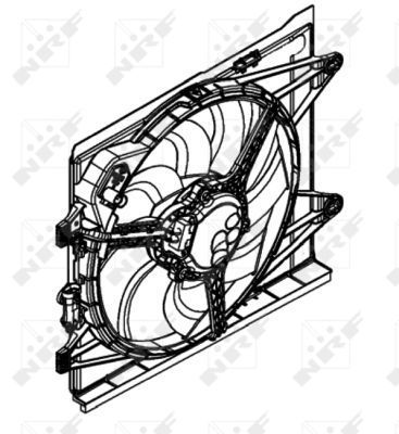 NRF 47597 - Ventilátor motora -
