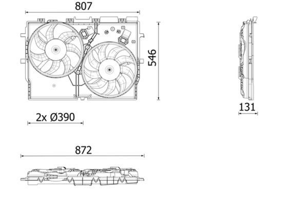 Mahle CFF 627 000P - Ventilátor motora -