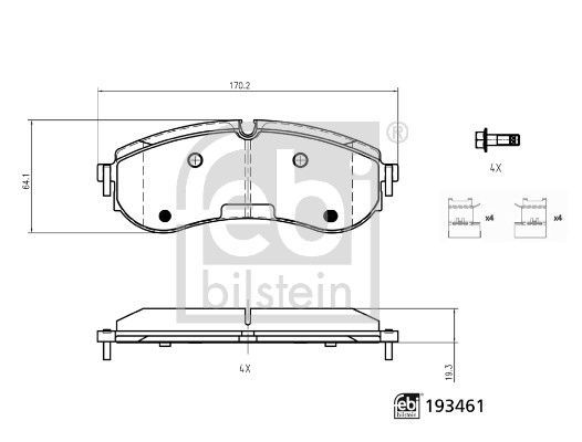 Febi 193461 - Brzdové platničky -