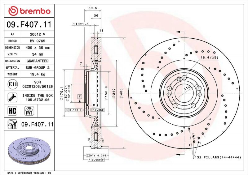 Brembo 09.F407.11