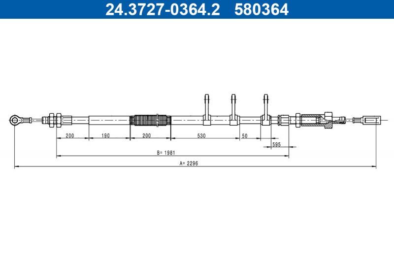 ATE 24.3727-0364.2 - Brzdové lano -