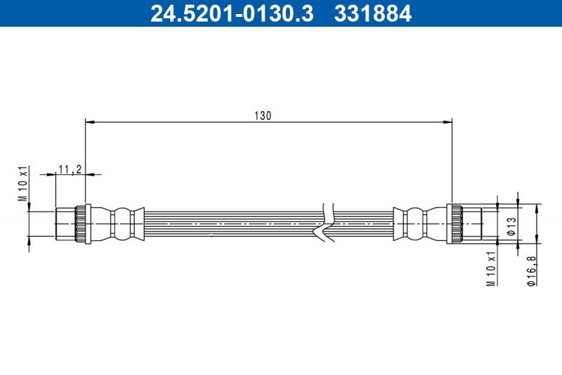 ATE 24.5201-0130.3 - Brzdová hadica -