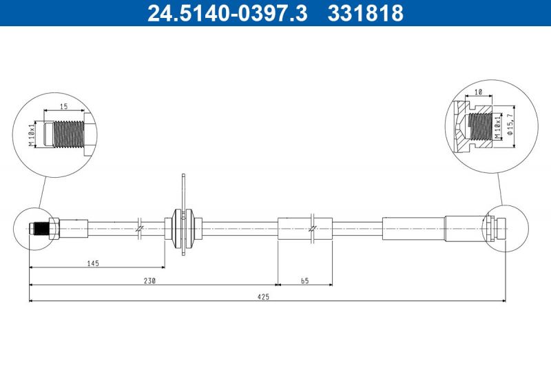 ATE 24.5140-0397.3 - Brzdová hadica -