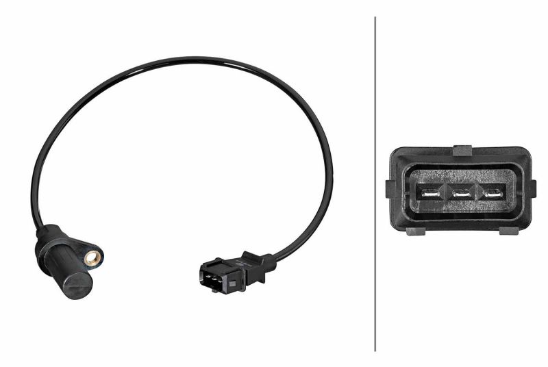 Hella 6PU 358 381-351 - Snímač generátor impulzov, kľukový hriadeľ -