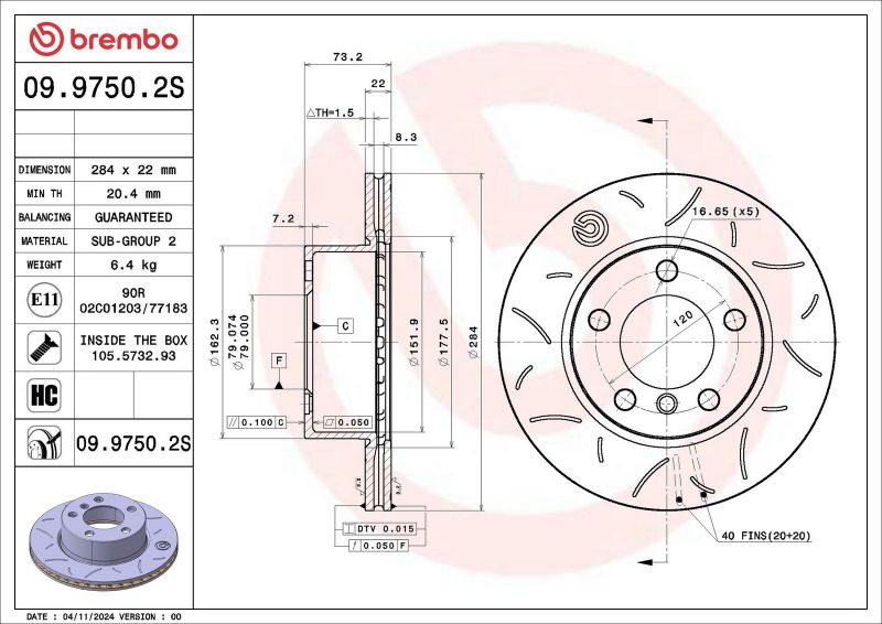 Brembo 09.9750.2S