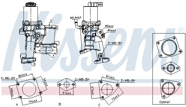Nissens 98513 - Ventil AGR/EGR -