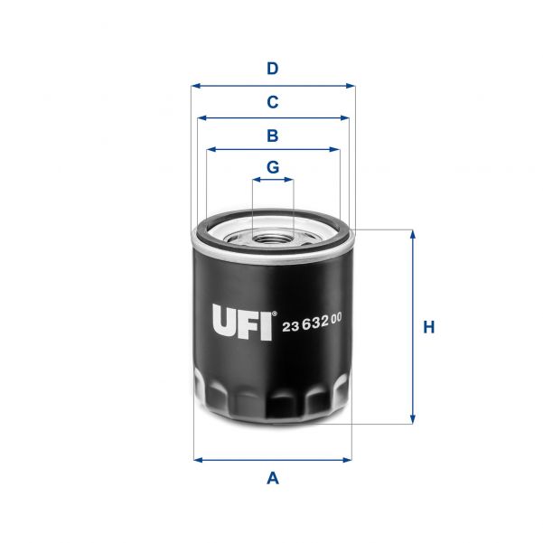UFI 23.632.00 - Olejový filter -