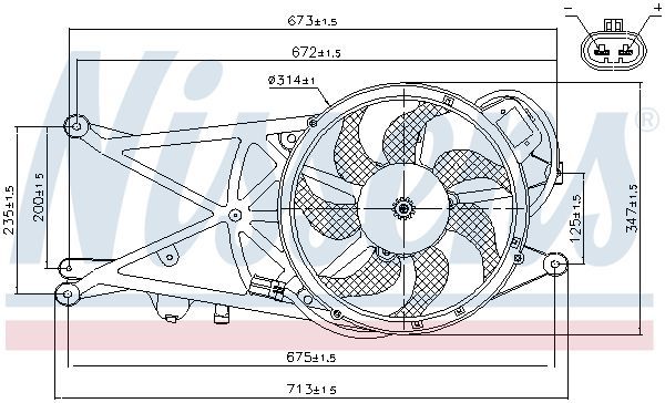 Nissens 85205 - Ventilátor motora -