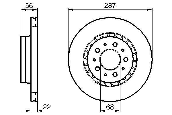 Bosch 0 986 478 388 - Brzdový kotúč -