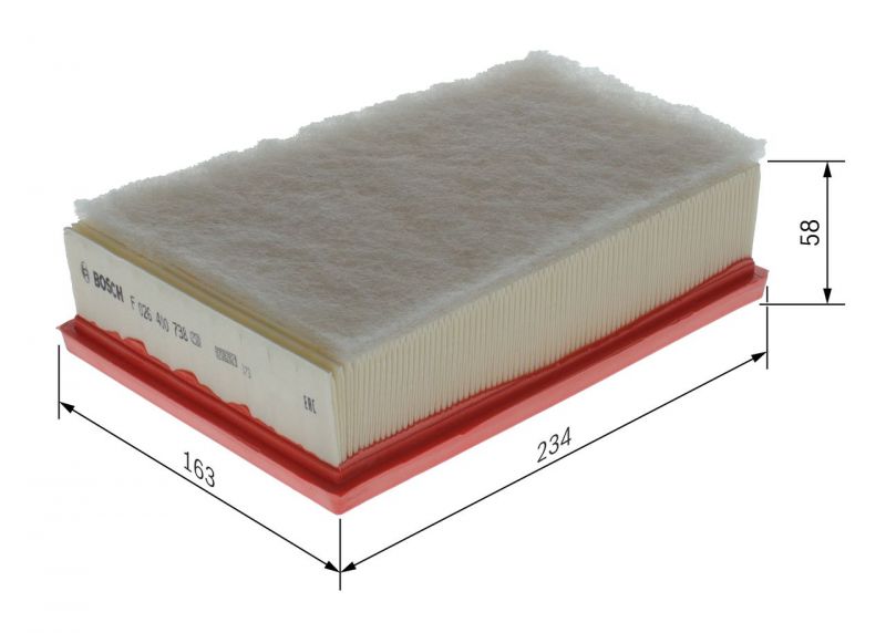 Bosch F 026 400 738 - Vzduchový filter -