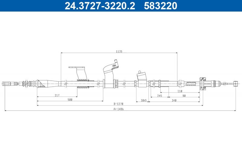 ATE 24.3727-3220.2 - Brzdové lano -