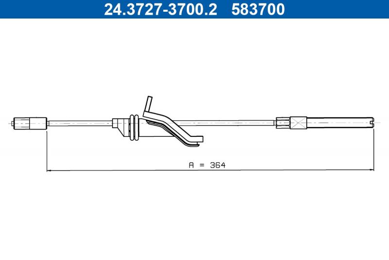 ATE 24.3727-3700.2 - Brzdové lano -