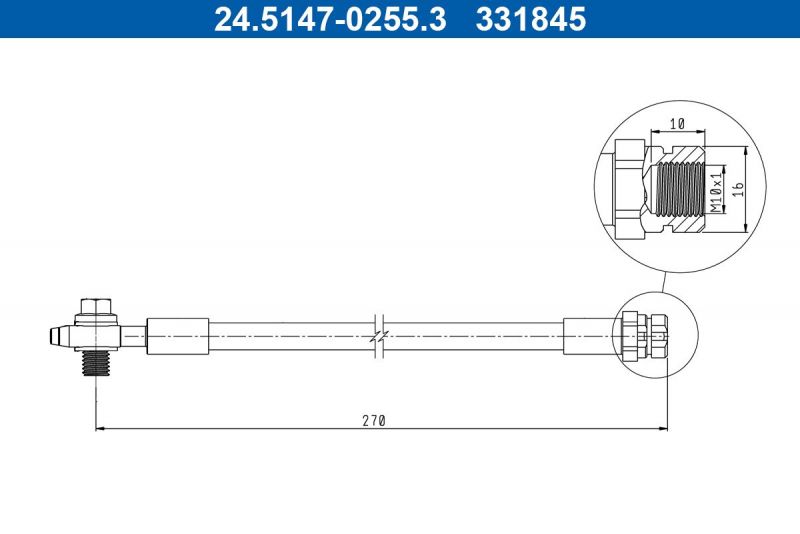 ATE 24.5147-0255.3 - Brzdová hadica -