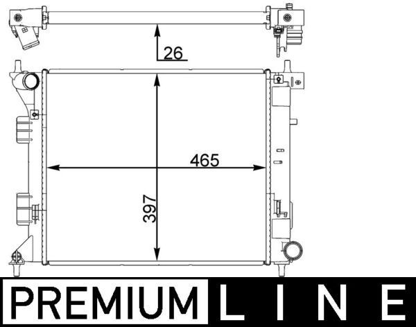 Mahle CR 1407 000P - Chladič vody -