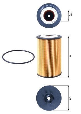 Knecht OX 1161D - Olejový filter -