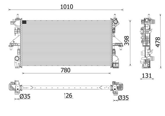 Mahle CR 2631 000P - Chladič vody -