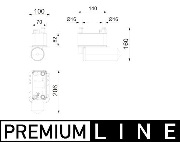 Mahle AC 1215 000P - Kondenzátor -