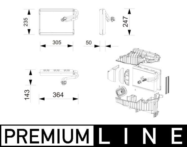 Mahle AE 269 000P - Výparník -