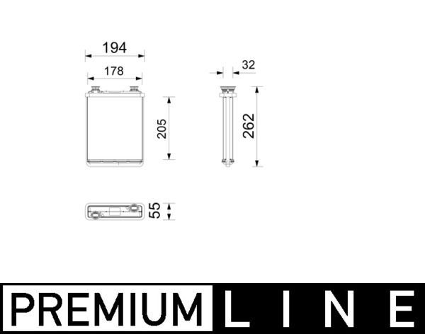Mahle AH 357 000P - Výmenník tepla vnútorného kúrenia -