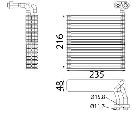 Mahle AE 289 000S - Výparník -