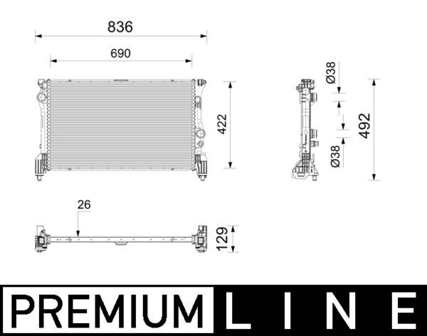 Mahle CR 2802 000P - Chladič vody -