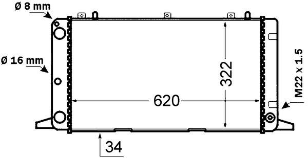 Mahle CR 1415 000S - Chladič vody -