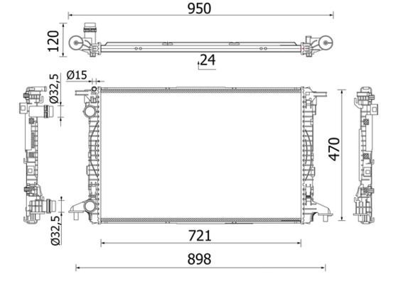 Mahle CR 2179 000S - Chladič vody -