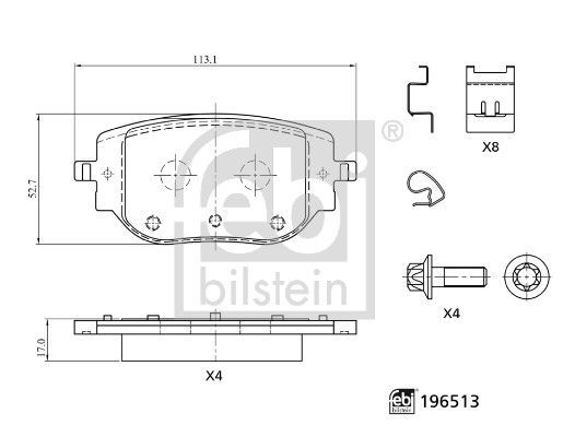 Febi 196513 - Brzdové platničky -