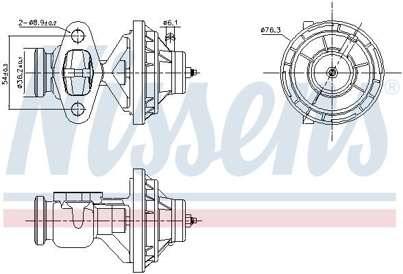 Nissens 98342 - Ventil AGR/EGR -