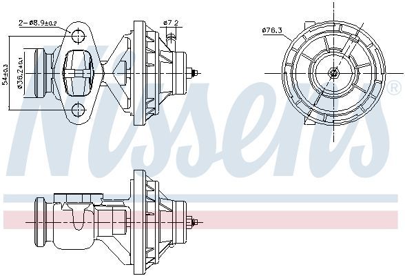 Nissens 98390 - Ventil AGR/EGR -