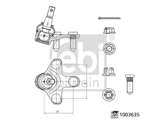 Febi 1003635 - Nosný čap -