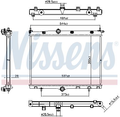 Nissens 607246 - Chladič vody -