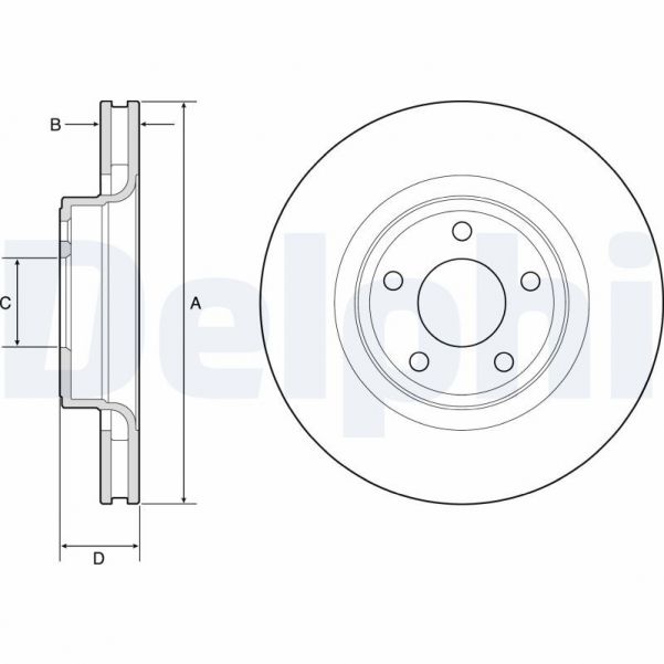 Delphi BG4831C - Brzdový kotúč -