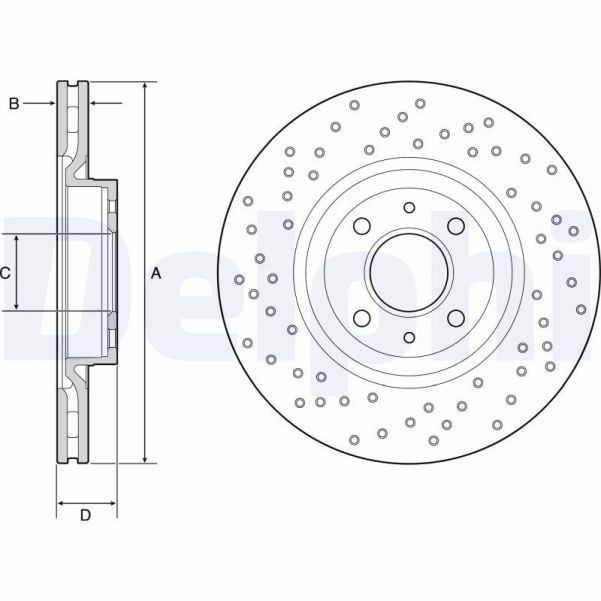 Delphi BG4943C - Brzdový kotúč -