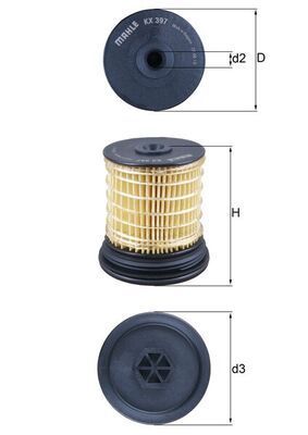 Knecht KX 397 - Palivový filter -