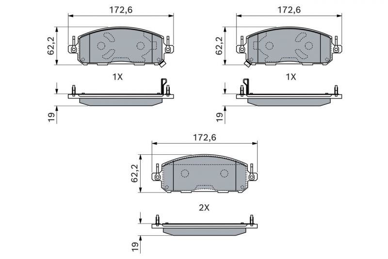 Bosch 0 986 460 223 - Brzdové platničky -