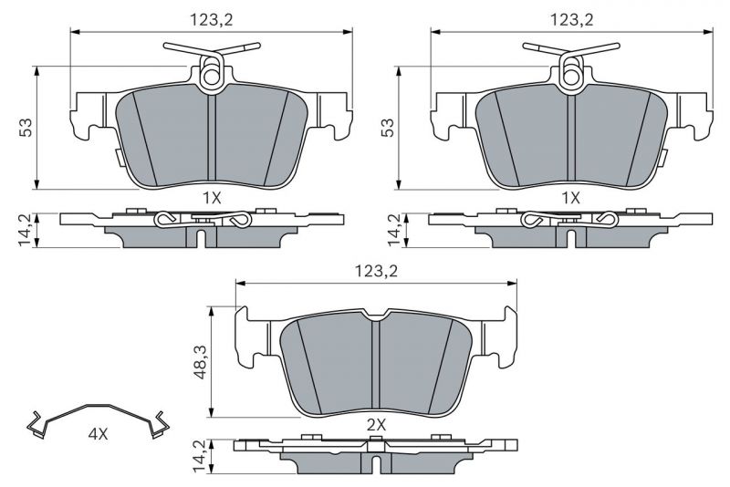 Bosch 0 986 460 237 - Brzdové platničky -