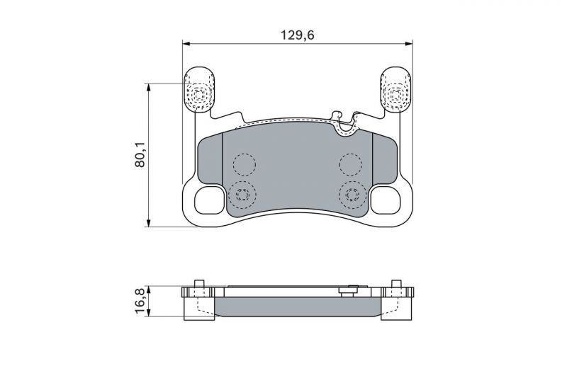 Bosch 0 986 460 256 - Brzdové platničky -