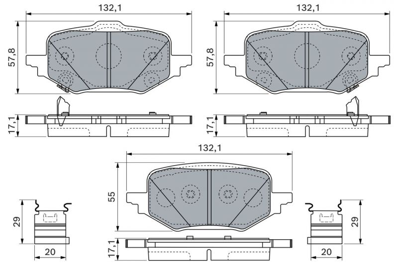 Bosch 0 986 460 258 - Brzdové platničky -
