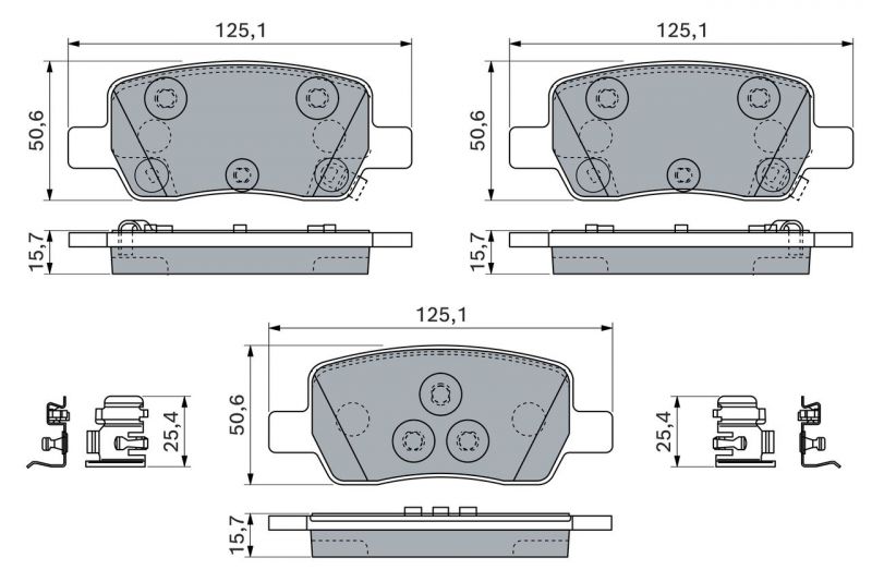 Bosch 0 986 460 297 - Brzdové platničky -