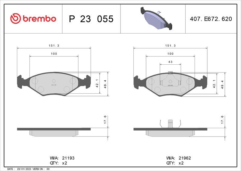 Brembo P23055