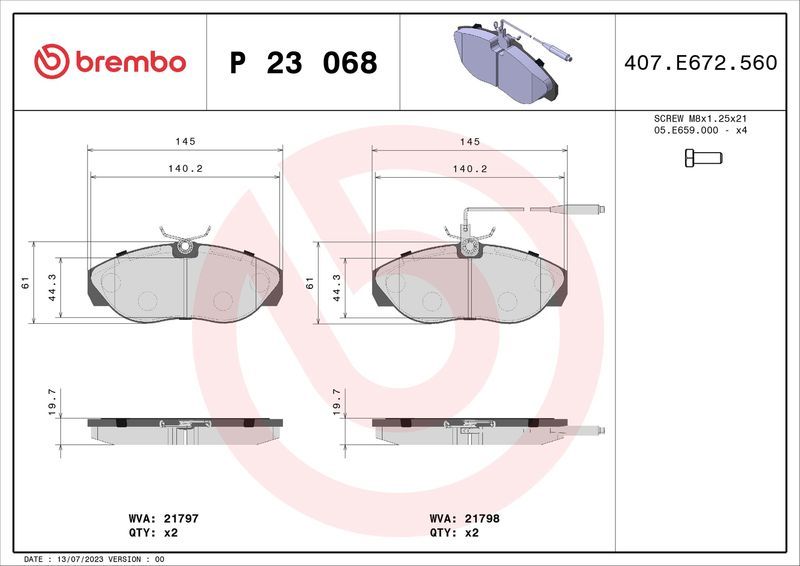 Brembo P23068