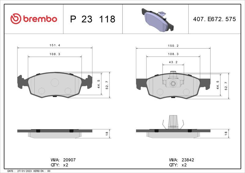 Brembo P23118