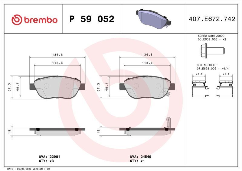 Brembo P59052