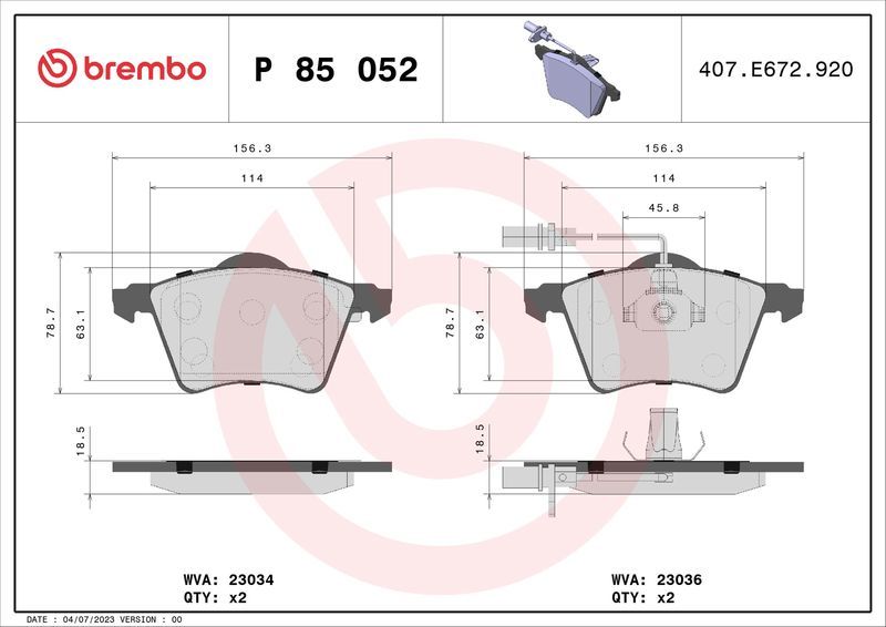 Brembo P85052