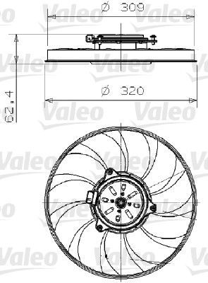 Valeo 696002 - Ventilátor motora -