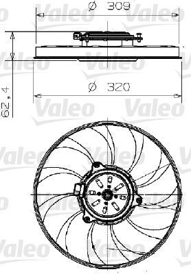 Valeo 696003 - Ventilátor motora -