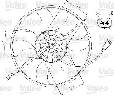 Valeo 696013 - Ventilátor motora -