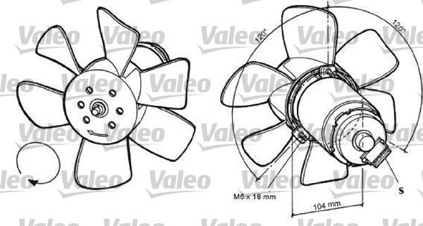 Valeo 696031 - Ventilátor motora -