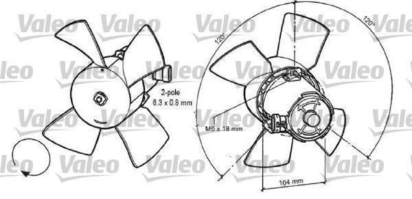 Valeo 696035 - Ventilátor motora -